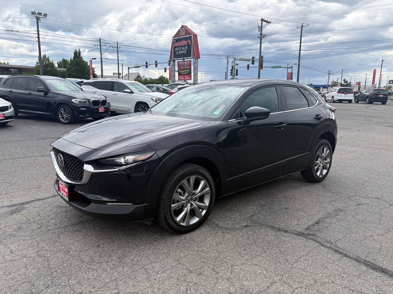2021 Mazda Mazda CX-30 Select 4dr SUV in Jet Black Mica — front three-quarter view