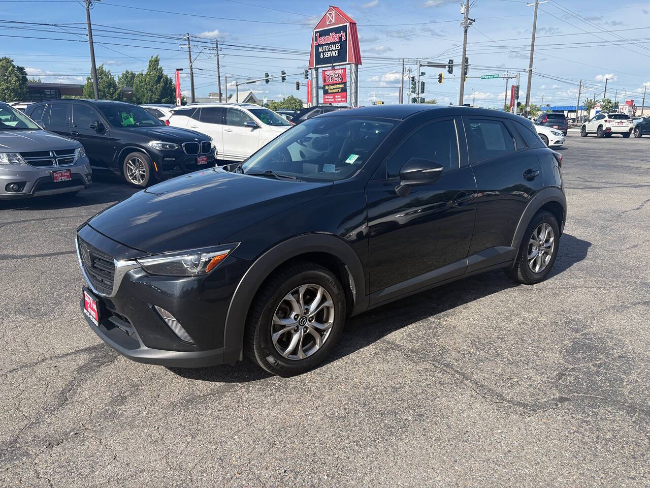 2021 Mazda Mazda CX-3 Sport AWD 4dr Crossover in Jet Black Mica — front three-quarter view